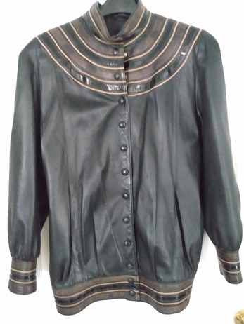 84. Nice Ladies Leather-Like Jacket Black M 1