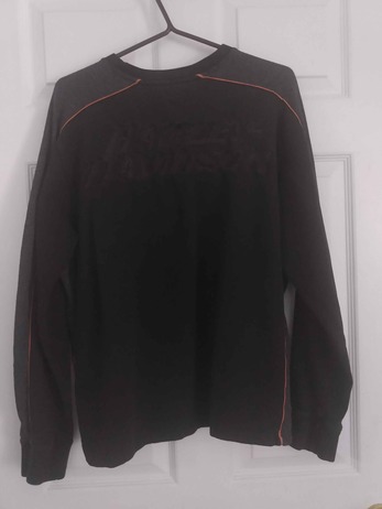 201. HD Men’s long-sleeve Pullover Shirt Black L 2