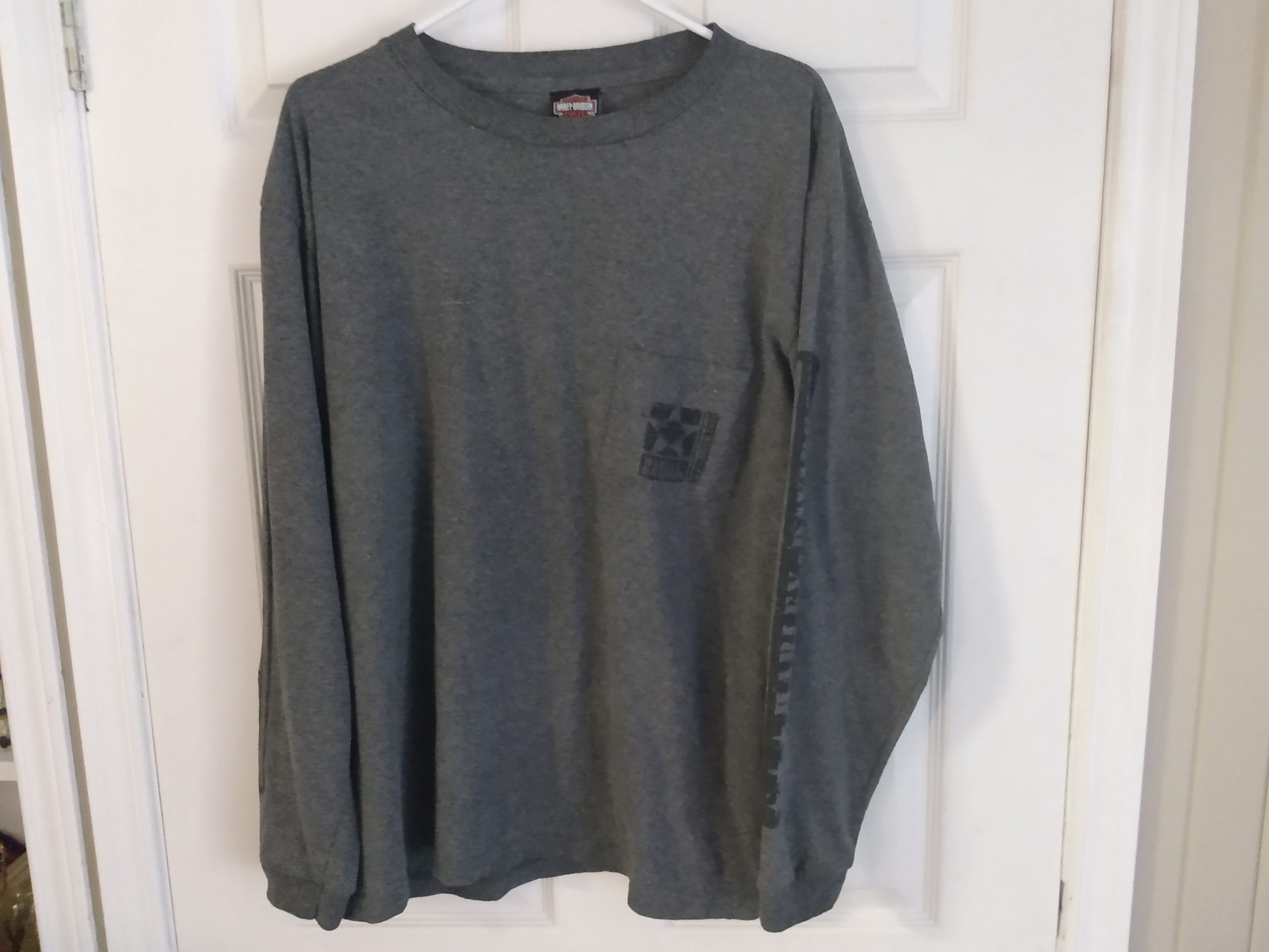 220. HD Texas Long-sleeve Pullover T-Shirt Grey XL 1