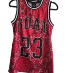 GOAT #23 Red Bandana Basketball Jersey Youth Large (Size 14) – Streetwear