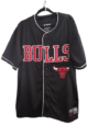 Chicago Bulls Black Button-Up Jersey Large – NBA Baseball Style (NEW With Tags)