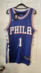 NEW James Harden #1 Philadelphia 76ers Nike Swingman Jersey Large – Blue PHILA