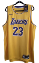 NBA Laker's #23 James Yellow Jersey XL