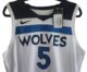 NBA Wolves #5 Edwards Associate Edition White Jersey XL NEW - Image 2