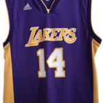 NBA Adidas Lakers #14 Ingram Purple/Yellow Players Jersey Medium