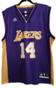 NBA Adidas Lakers #14 Ingram Purple/Yellow Players Jersey Medium